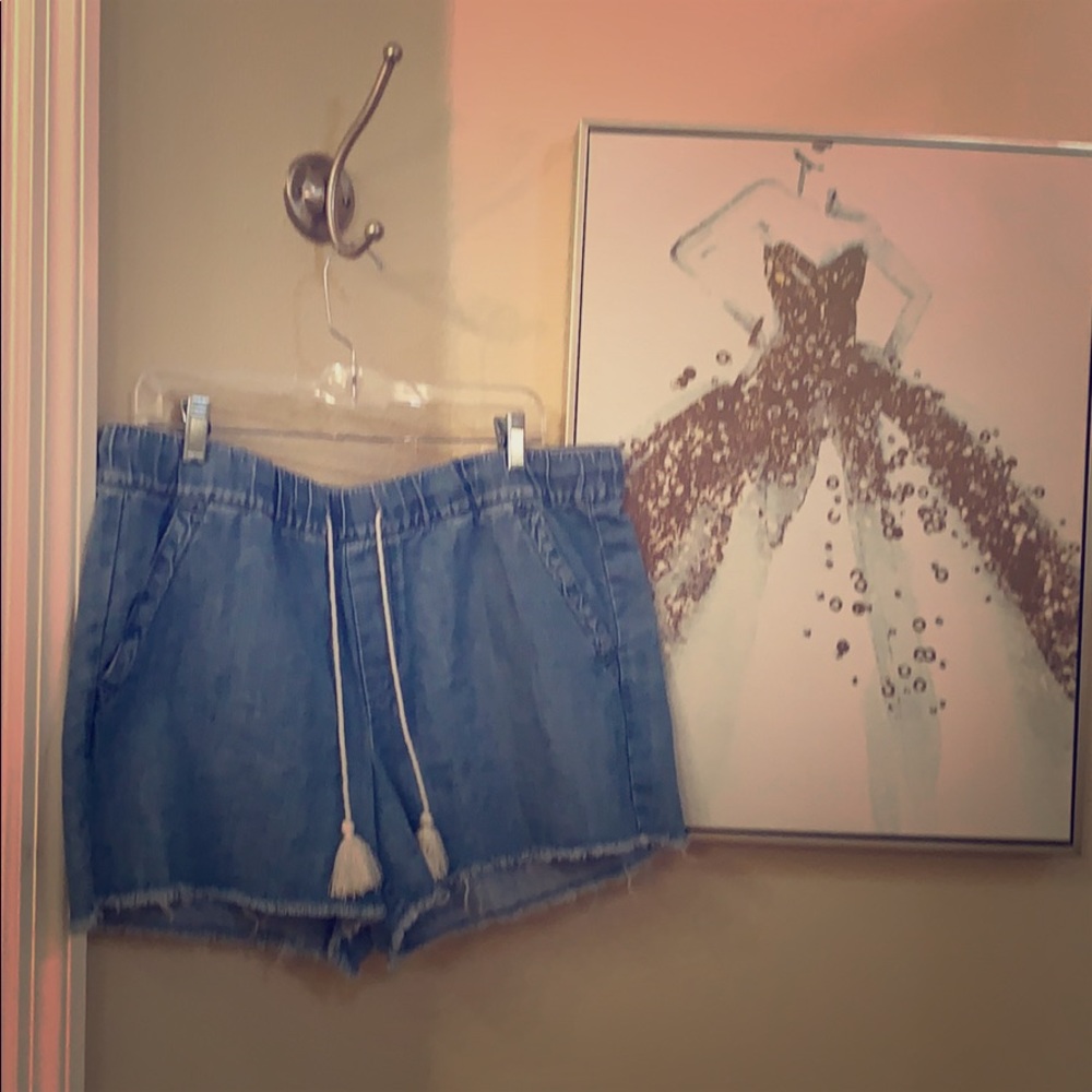 Drawstring Denim Cutoff Shorts-LOFT size 31/12
